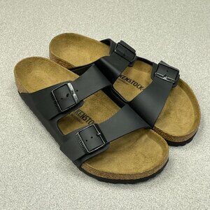 NEW Birkenstock Arizona Oiled Leather Women's 11US/42 Black Slide Cork Sandals